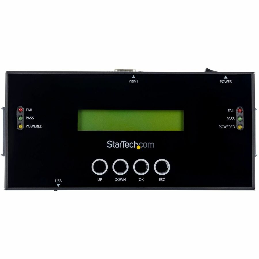 StarTech.com 1:1 Standalone Hard Drive Duplicator and Eraser, SAS/SATA HDD/SSD Cloner/Copier and Disk Eraser/Sanitizer/Wiper, Toolless