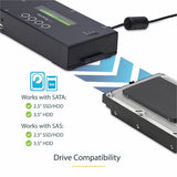 StarTech.com 1:1 Standalone Hard Drive Duplicator and Eraser, SAS/SATA HDD/SSD Cloner/Copier and Disk Eraser/Sanitizer/Wiper, Toolless