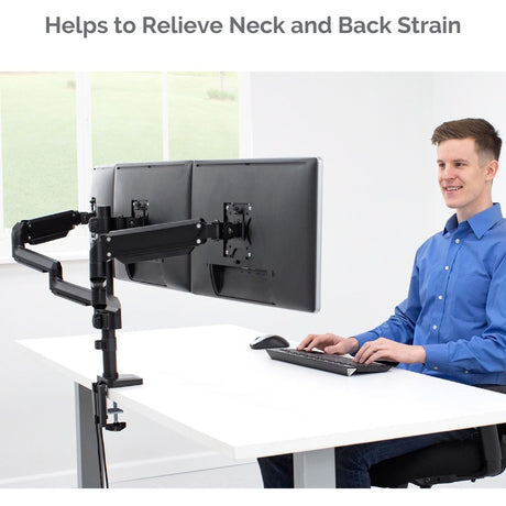 Fellowes Platinum Series High Quality Triple Monitor Arm for 27-Inch Monitors, Full Motion, 360&deg; Rotation, VESA Mount with Grommet or Clamp, USB Ports, Ergonomic, Black