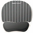 Fellowes Photo Gel Mouse Pad Wrist Rest with Microban&reg; - Black Chevron