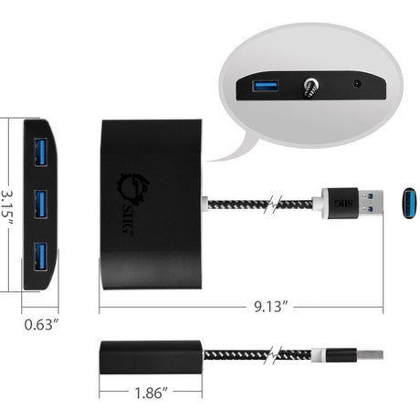 SIIG SuperSpeed USB 3.0 4-Port Powered Hub