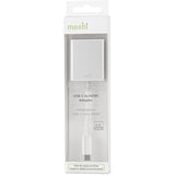 Moshi USB-C to HDMI Adapter, 4K up to 60 fps, Aluminum Casings, Works with MacBook, MacBook Air, MacBook Pro, Surface