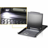 ATEN 8-Port PS/2-USB VGA Single Rail LCD KVM Switch