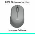 Logitech M330 SILENT PLUS Wireless Mouse, 2.4GHz with USB Receiver, Optical Tracking, Quiet & Lightweight, Gray