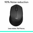 Logitech M330 SILENT PLUS Wireless Mouse, 2.4GHz with USB Receiver, Optical Tracking, Quiet & Lightweight, Black