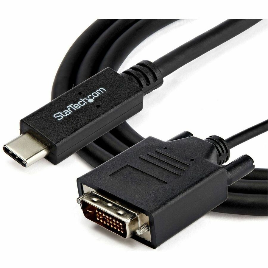 StarTech.com 6.6 ft / 2 m USB-C to DVI Cable - USB Type-C Video Adapter Cable - 1920 x 1200 - Black