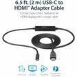 StarTech.com USB C to HDMI Cable - 6 ft / 2m - USB-C to HDMI 4K 60Hz - USB Type C to HDMI - Computer Monitor Cable