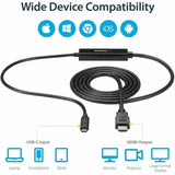 StarTech.com USB C to HDMI Cable - 6 ft / 2m - USB-C to HDMI 4K 60Hz - USB Type C to HDMI - Computer Monitor Cable