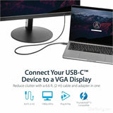 StarTech.com 6ft/2m USB C to VGA Cable - 1920x1200/1080p USB Type C DP Alt Mode to VGA Video Monitor Adapter Cable -Works w/ Thunderbolt 3