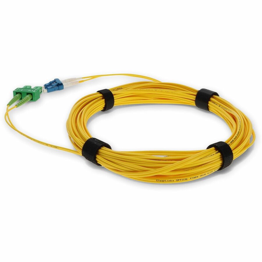 AddOn 8m ASC (Male) to LC (Male) Yellow OS2 Duplex Fiber OFNR (Riser-Rated) Patch Cable