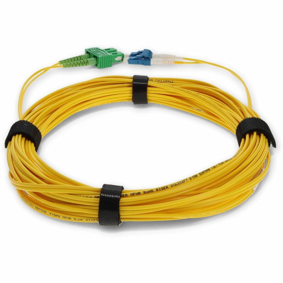 AddOn 8m ASC (Male) to LC (Male) Yellow OS2 Duplex Fiber OFNR (Riser-Rated) Patch Cable
