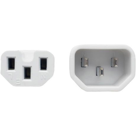 Eaton Tripp Lite Series Power Cord C14 to C15 - Heavy-Duty, 15A, 250V, 14 AWG, 3 ft. (0.91 m), White