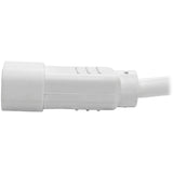 Eaton Tripp Lite Series Power Cord C14 to C15 - Heavy-Duty, 15A, 250V, 14 AWG, 3 ft. (0.91 m), White