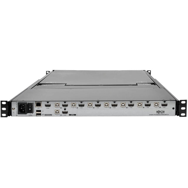 Eaton Tripp Lite Series NetDirector 8-Port 1U Rack-Mount Console HDMI KVM Switch with 17 in. LCD and IP Remote Access, Dual Rail, TAA