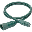 Eaton Tripp Lite Series Heavy-Duty PDU Power Cord, C13 to C14 - 15A, 250V, 14 AWG, 3 ft. (0.91 m), Green