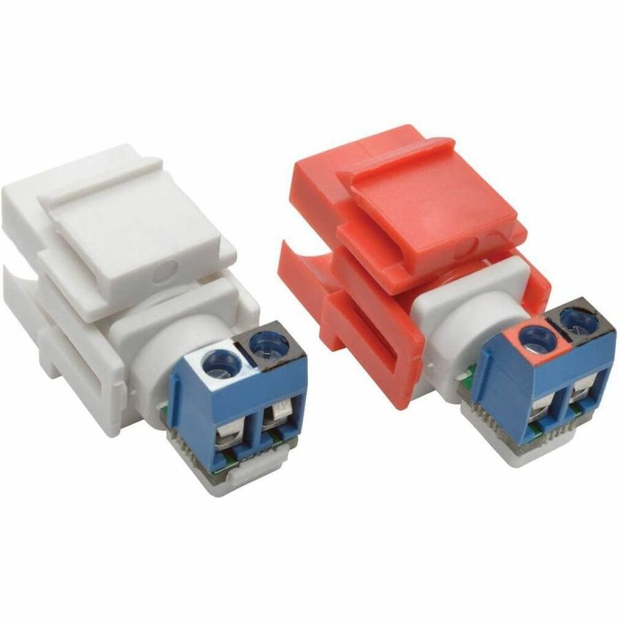 Eaton Tripp Lite Series RCA Female Audio to Screw Terminal Keystone Jack Kit, Red/White