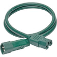 Eaton Tripp Lite Series Power Cord C14 to C15 - Heavy-Duty, 15A, 250V, 14 AWG, 3 ft. (0.91 m), Green