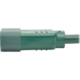Eaton Tripp Lite Series Power Cord C14 to C15 - Heavy-Duty, 15A, 250V, 14 AWG, 3 ft. (0.91 m), Green
