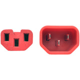 Eaton Tripp Lite Series Power Cord C14 to C15 - Heavy-Duty, 15A, 250V, 14 AWG, 2 ft. (0.61 m), Red