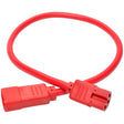 Eaton Tripp Lite Series Power Cord C14 to C15 - Heavy-Duty, 15A, 250V, 14 AWG, 2 ft. (0.61 m), Red