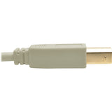 Eaton Tripp Lite Series USB 2.0 A to B Cable (M/M), Beige, 15 ft. (4.57 m)