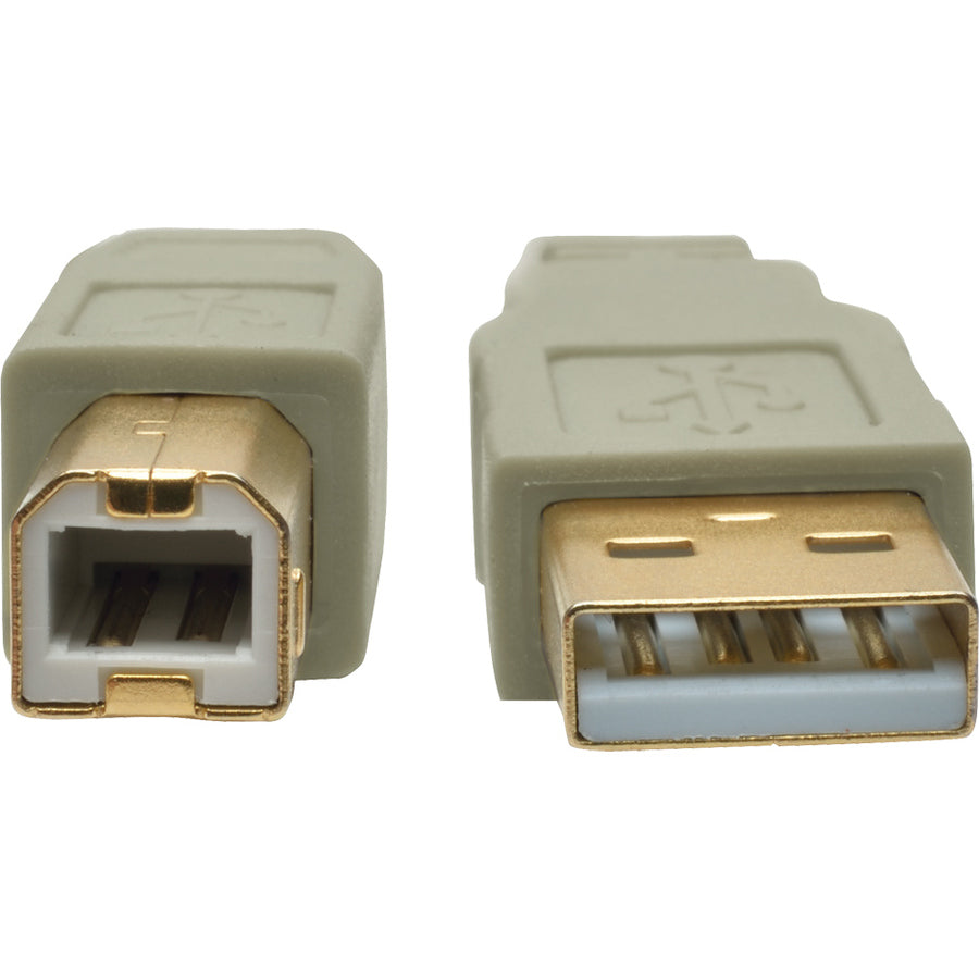 Eaton Tripp Lite Series USB 2.0 A to B Cable (M/M), Beige, 15 ft. (4.57 m)