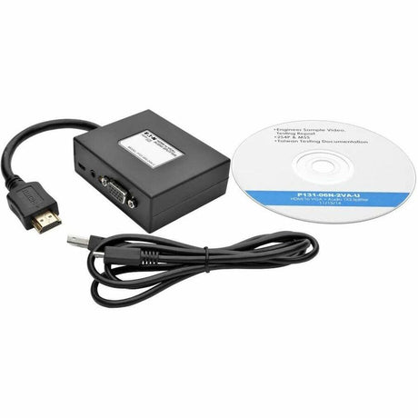Eaton Tripp Lite Series HDMI to VGA and Audio Adapter, 6 in. (15.2 cm), Black, TAA