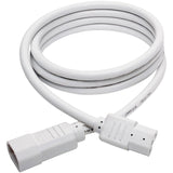Eaton Tripp Lite Series Power Cord C14 to C15 - Heavy-Duty, 15A, 250V, 14 AWG, 6 ft. (1.83 m), White