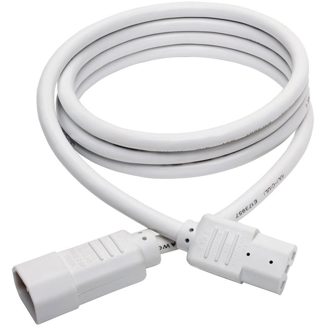 Eaton Tripp Lite Series Power Cord C14 to C15 - Heavy-Duty, 15A, 250V, 14 AWG, 6 ft. (1.83 m), White
