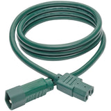 Eaton Tripp Lite Series Power Cord C14 to C15 - Heavy-Duty, 15A, 250V, 14 AWG, 6 ft. (1.83 m), Green