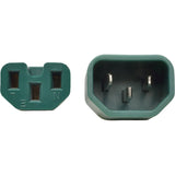 Eaton Tripp Lite Series Power Cord C14 to C15 - Heavy-Duty, 15A, 250V, 14 AWG, 6 ft. (1.83 m), Green
