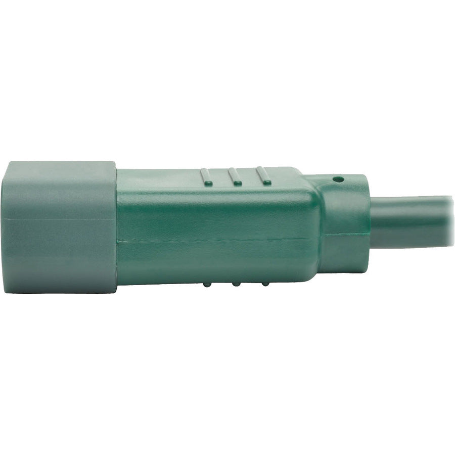 Eaton Tripp Lite Series Power Cord C14 to C15 - Heavy-Duty, 15A, 250V, 14 AWG, 6 ft. (1.83 m), Green