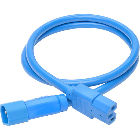 Eaton Tripp Lite Series Power Cord C14 to C15 - Heavy-Duty, 15A, 250V, 14 AWG, 3 ft. (0.91 m), Blue