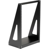 StarTech.com 2-Post 16U Heavy-Duty Desktop Server Rack, Small Open Frame 19in Network Rack for Home/Office IT Equipment, TAA Compliant