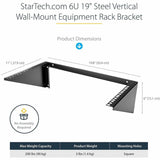 StarTech.com 6U 19-Inch Steel Vertical Rack and Wallmountable Server Rack