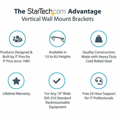 StarTech.com 6U 19-Inch Steel Vertical Rack and Wallmountable Server Rack