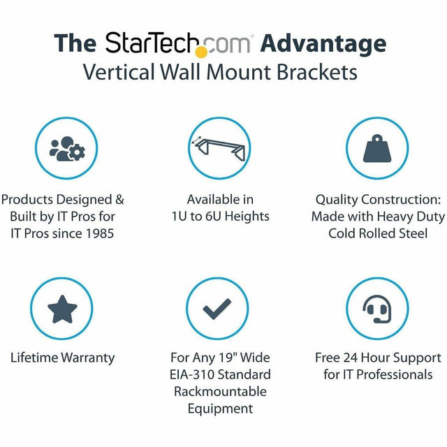 StarTech.com 6U 19-Inch Steel Vertical Rack and Wallmountable Server Rack