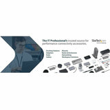 StarTech.com 2-Post 4U Open Frame Wall Mount Network Rack with Built-in Shelf and Adjustable Depth, Computer Rack for IT Equipment, TAA~