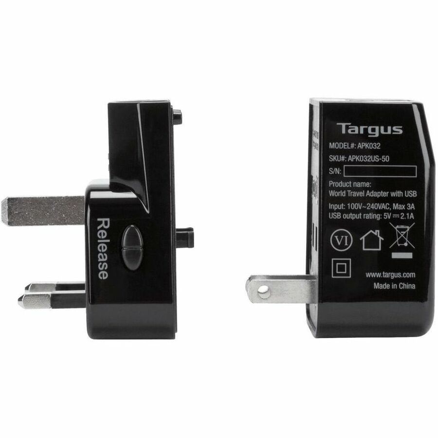 Targus World Travel Power Adapter with Dual USB Charging Ports