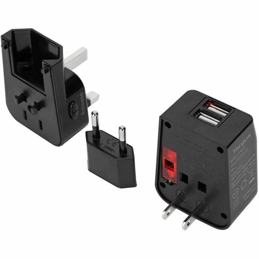 Targus World Travel Power Adapter with Dual USB Charging Ports