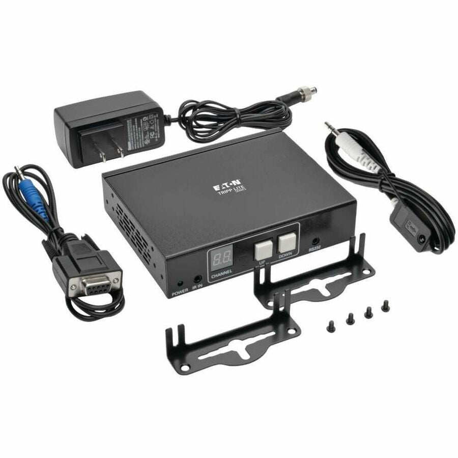 Eaton Tripp Lite Series DisplayPort over IP Extender Receiver over Cat5/Cat6, RS-232 Serial and IR Control, 1080p 60 Hz, 328 ft. (100 m), TAA