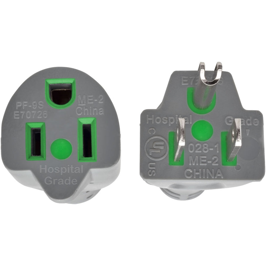 Eaton Tripp Lite Series Hospital-Grade Extension Cord, NEMA 5-15P to NEMA 5-15R - Green Dot, 13A, 125V, 16 AWG, 6 ft. (1.83 m), Gray