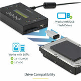 StarTech.com Hard Drive and USB Thumb Drive Duplicator/Eraser, USB Flash and SATA HDD/SSD Disk Cloner/Copier and Wiper, Toolless Sanitizer