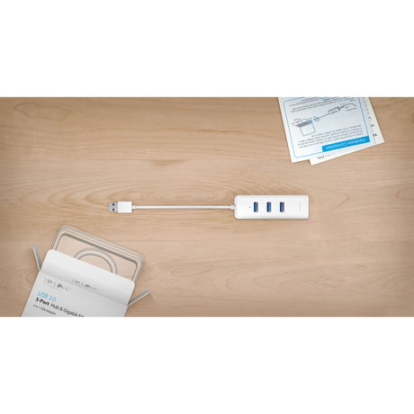 TP-Link (UE330) - USB 3.0 to Ethernet Adapter, Portable 3-port USB Hub with 1 Gigabit