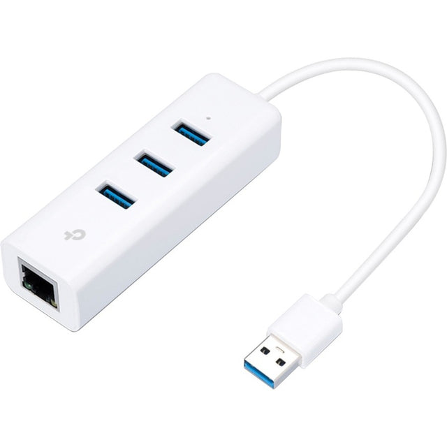 TP-Link (UE330) - USB 3.0 to Ethernet Adapter, Portable 3-port USB Hub with 1 Gigabit