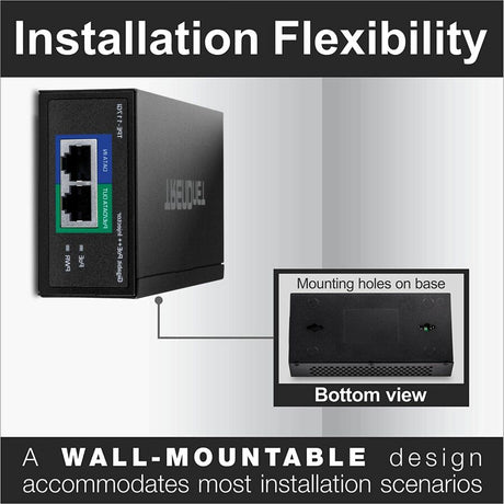 TRENDnet Gigabit PoE++ Injector, Supplies PoE (15.4W), PoE+ (30W), or PoE++ (60W), Network A PoE Device Up To 100m(328 ft), Supports IEEE 802.3af,802.at, Plug & Play, Black, TPE-117GI