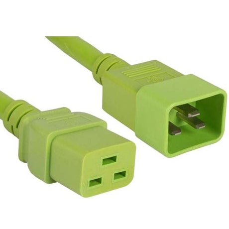 2FT GREEN C19 TO C20 POWER CORD
