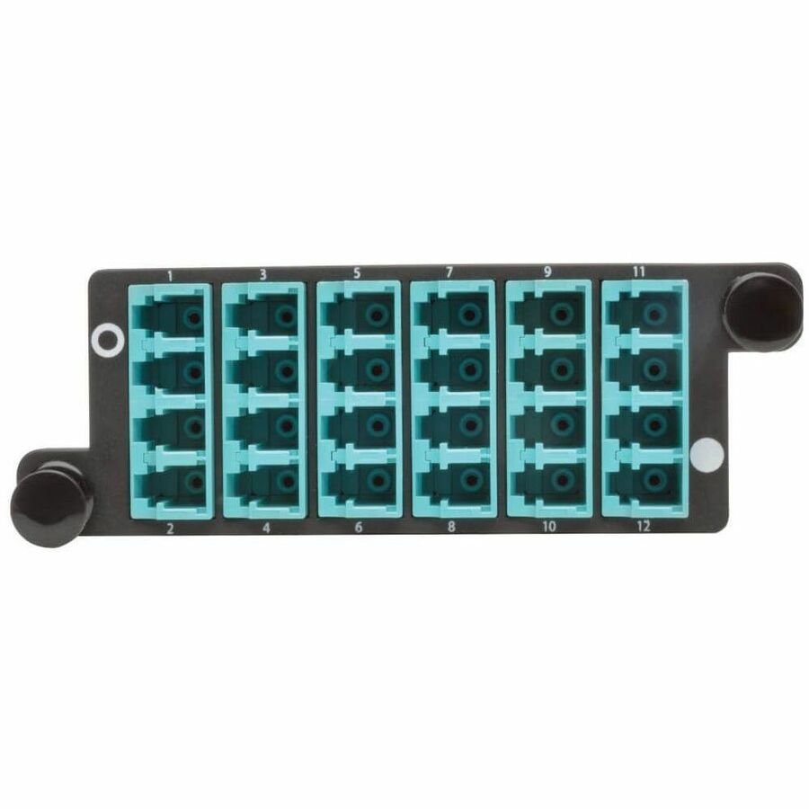 Eaton Tripp Lite Series 40/100Gb Breakout Cassette, 40Gb to 4 x 10Gb, 100Gb to 4 x 25Gb (x3) 8-Fiber OM4 MTP/MPO (Male with Pins) to (x12) LC Duplex, Type-B Polarity