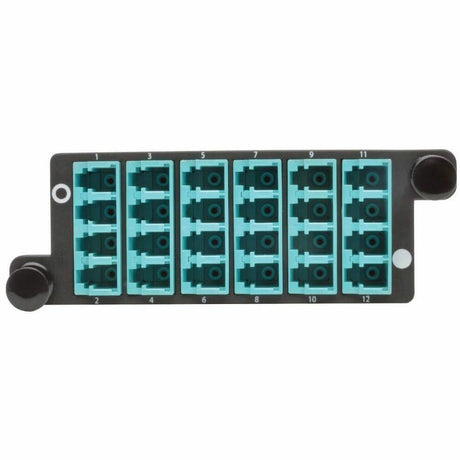 Eaton Tripp Lite Series 40/100Gb Breakout Cassette, 40Gb to 4 x 10Gb, 100Gb to 4 x 25Gb (x3) 8-Fiber OM4 MTP/MPO (Male with Pins) to (x12) LC Duplex, Type-B Polarity