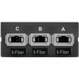 Eaton Tripp Lite Series 40/100Gb Breakout Cassette, 40Gb to 4 x 10Gb, 100Gb to 4 x 25Gb (x3) 8-Fiber OM4 MTP/MPO (Male with Pins) to (x12) LC Duplex, Type-B Polarity